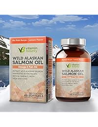 Vitamin Bounty, Aceite de Salmón salvaje de Alaska, 60 cápsulas blandas (Omega 3, Aceite de Pescado)