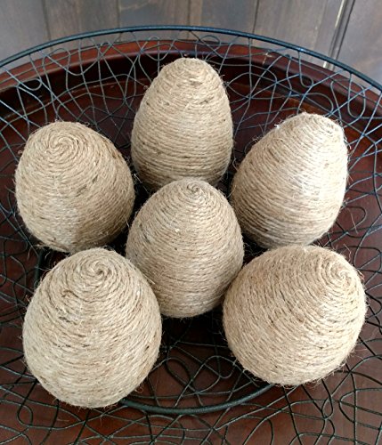 Easter Eggs, Rustic Easter, Jute Easter Eggs, Primitive Easter, Easter Decor, Spring Decor