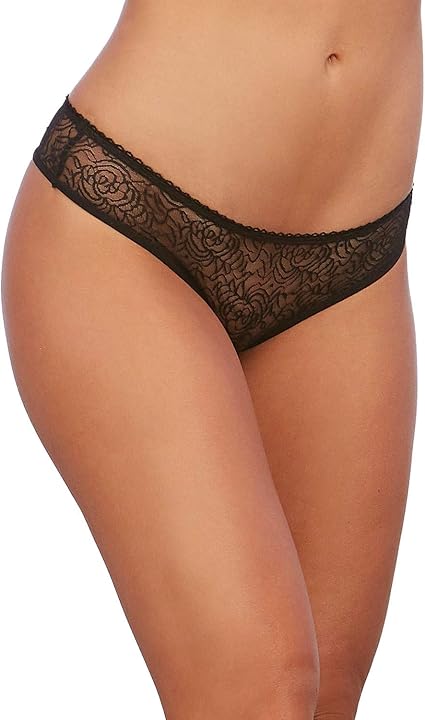 Amazon Com Dreamgirl Women S Ruffle Back Crotchless Panty Clothing