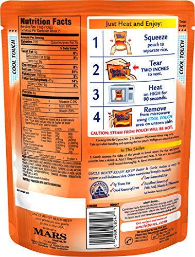 UNCLE BEN'S Ready Rice: Butter & Garlic, 8.8oz