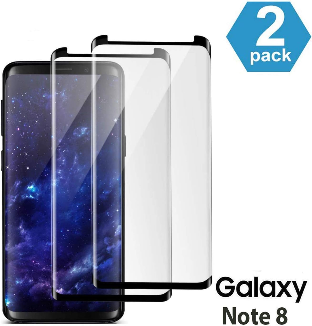 Galaxy Note 8 Screen Protector, (2Pack) Tempered Glass