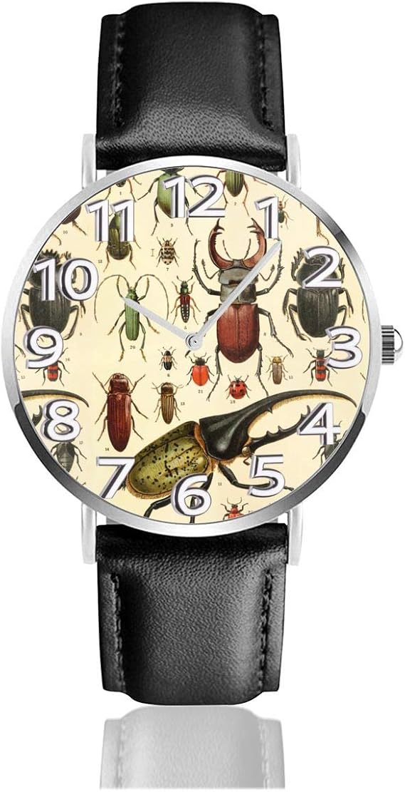 Amazon 腕時計 レザーウオッチ カブトムシの分類 ファッション カジュアル ビジネス ユニセックス 軽量 防水 クオーツ男性用 時計 中学生 高校生 メンズ腕時計 腕時計 通販
