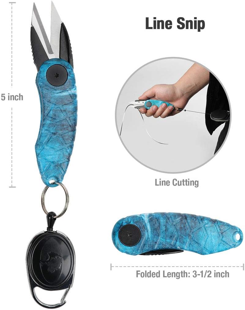 Mossy Oak 4pc Fishing Tool Kit - Pistol Grip Fishing Pliers, Fish Fillet Knife, Fishing Gripper, Line Snip, Fly Fishing Retractor with Retractable Lanyard: Home Improvement