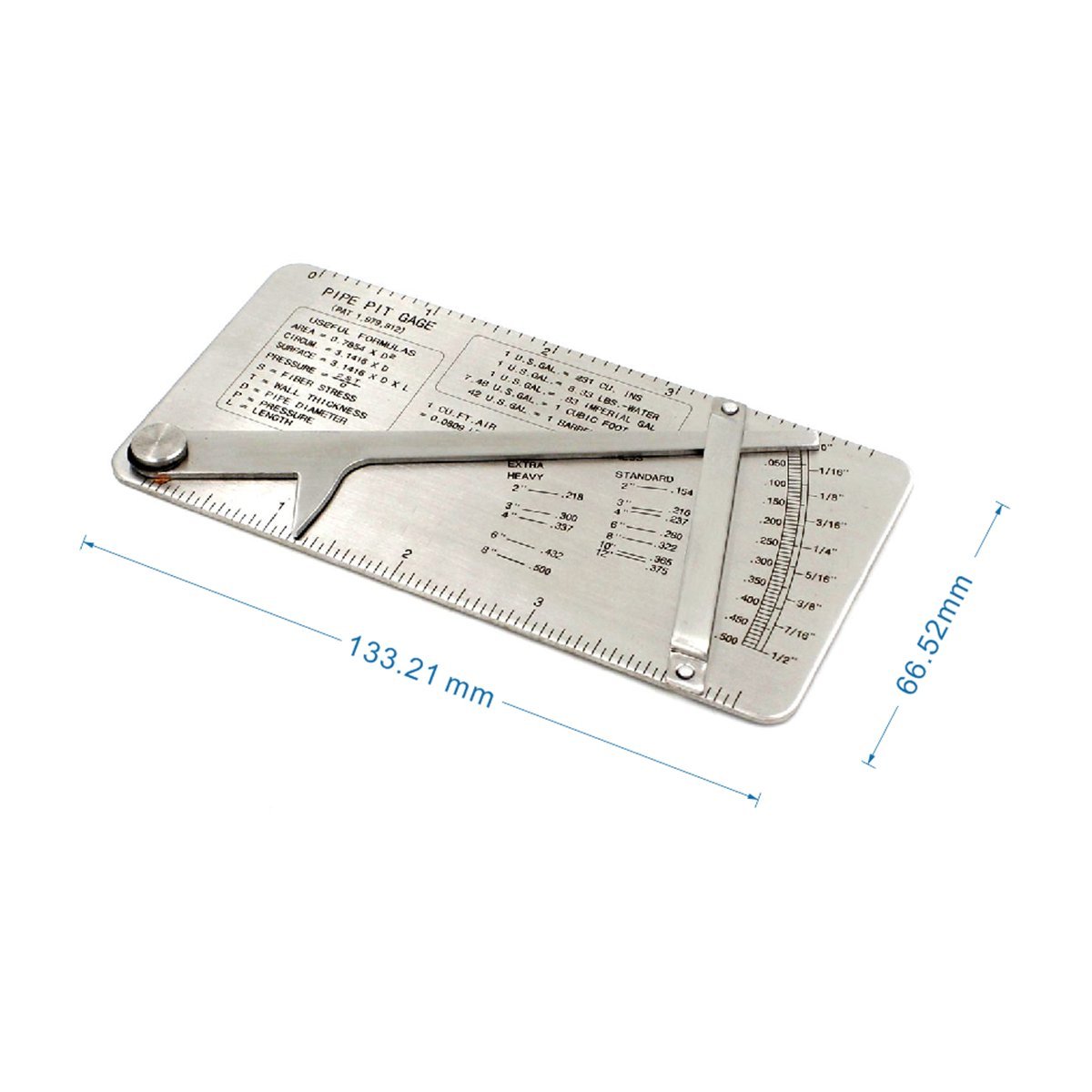 Pipe Pit Welding Gauge Pipeline Diameter Weld Undercut Depth Inspection