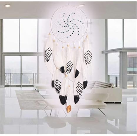 Atrapasuenos Molino De Viento Hecho A Mano Creativo Con Pluma