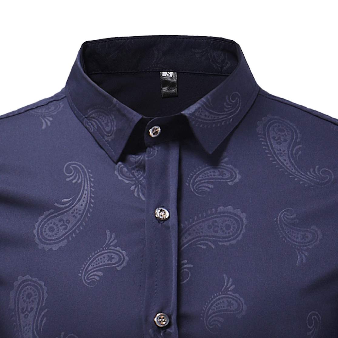 Clothing Shoes Jewelry Colourful Mens Lapel Collar Dark Bands Open Front Long Sleeve Casual Dress Shirt Vistafashions Com