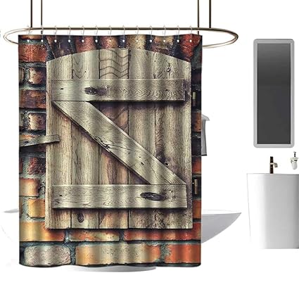 Amazon Com Timbeve Camper Shower Curtain Rustic Natural Material