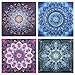 4 packs set Diamond Painting DIY 5D Special Shape Rhinestones, ABEUTY Mandala Flowers, Partial Drill Crystal Diamond Art Kits