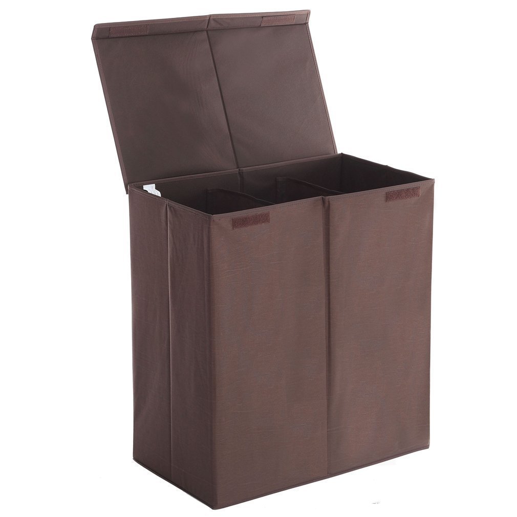 Storagemaniac Heavy-Duty Folding 3-Compartment Clothes Laundry Hamper With Li.. 19 61%2B3L1t3j7L