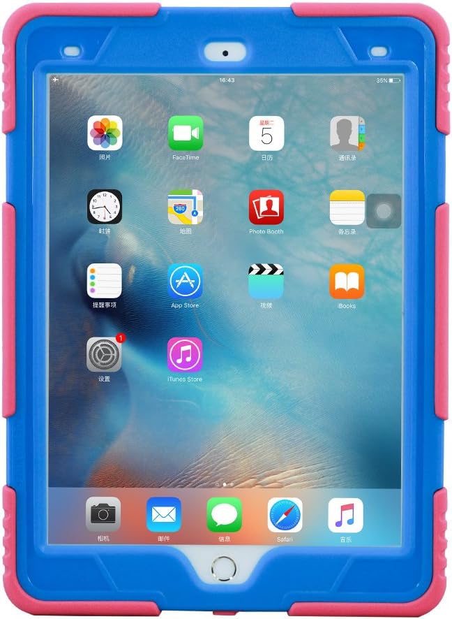ACEGUARDER iPad Air 2 Case Full Body Protective Pemium Soft Silicone Shock Resistant Drop Proof Case Light Weight(Pink…