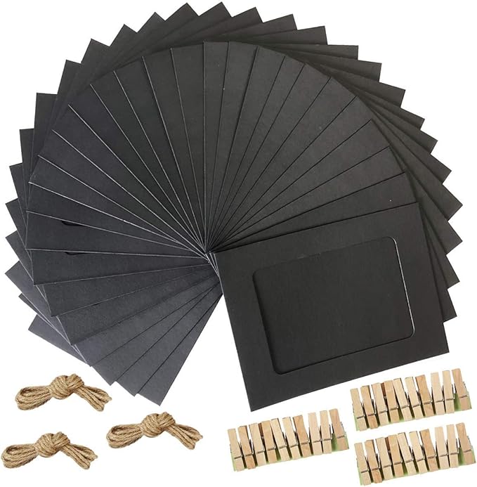 HelloUnion Photo Frame 4x6 Kraft Paper Picture Frames 30 PCS DIY