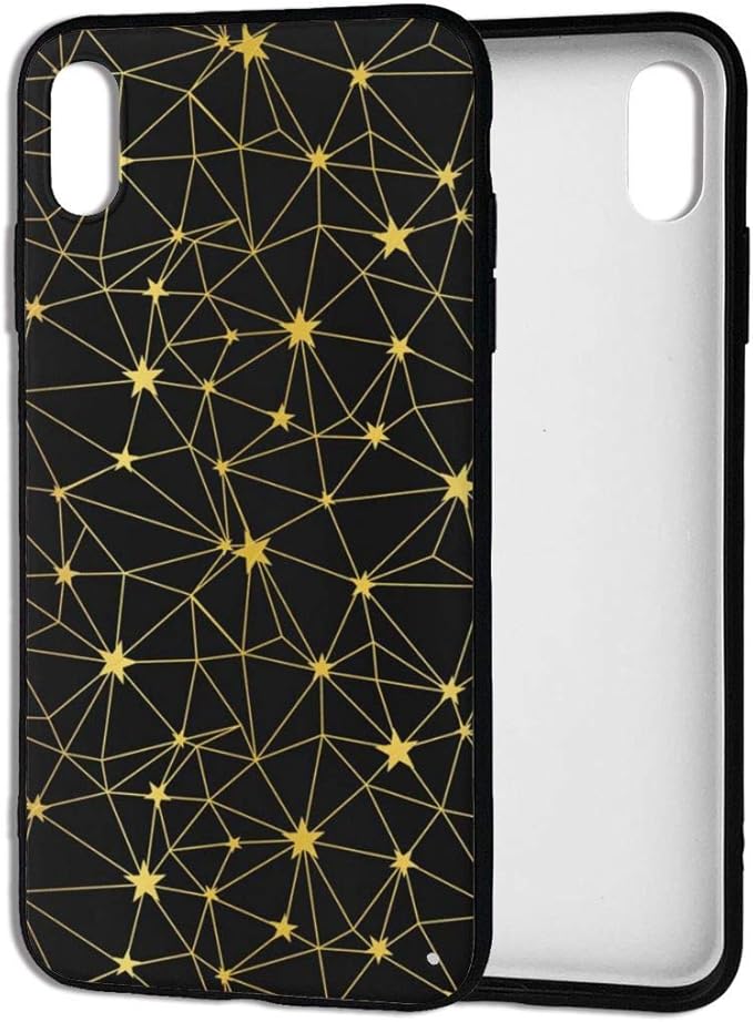 iPhone Xs Max Case, Gold Fragment Soft Cute Protective