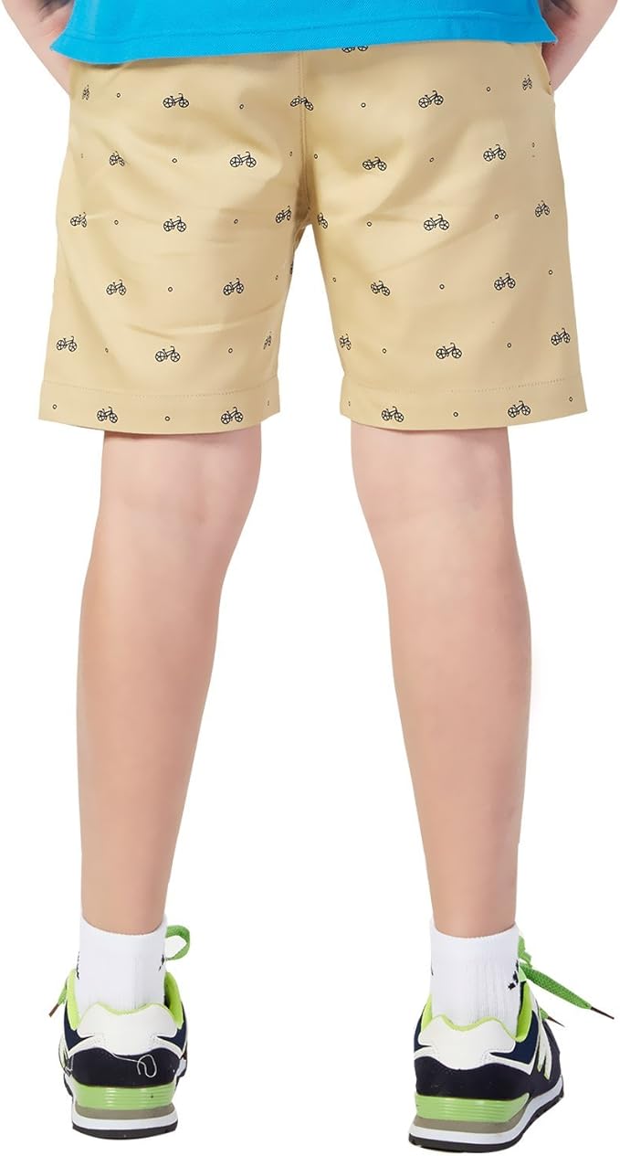 boys elastic waist khaki shorts