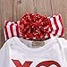 Baby Boys Girls Christmas Outfit 3PCS Xmas Suit Romper Pajamas Headband Leggings (0~3months, white)