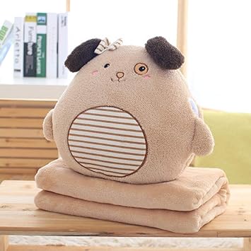 Buy Chezmax Cute Plush Decorative Throw Pillow Blanket Set For