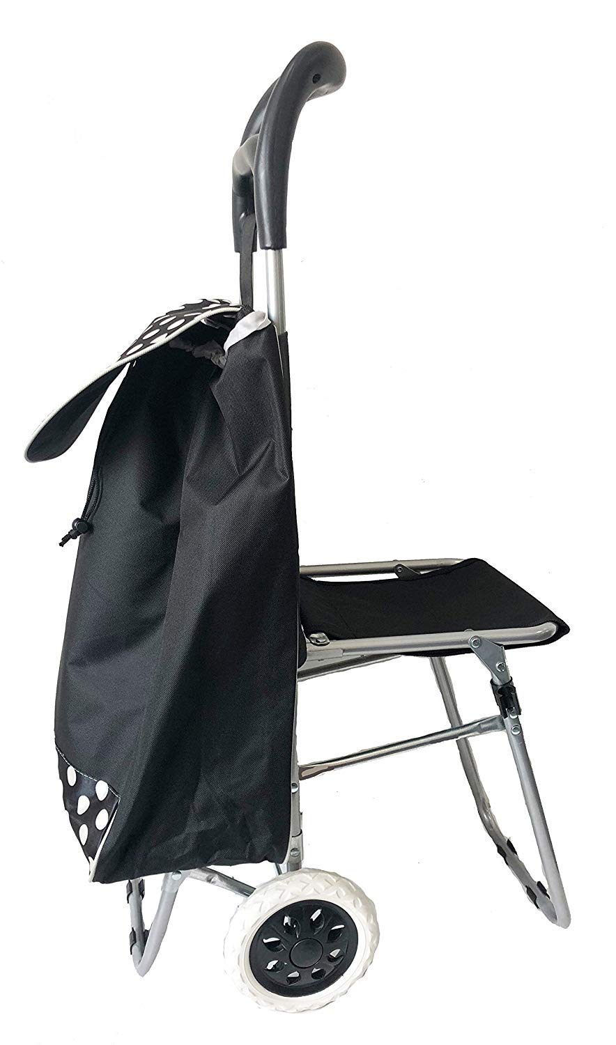 shopping trolley with fold down seat