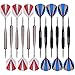 WIN.MAX 12 Pack Darts Steel Tip Darts Set 24 Grams with Aluminium Shafts, 30 PET Flights, 50 Dart Rubber Rings