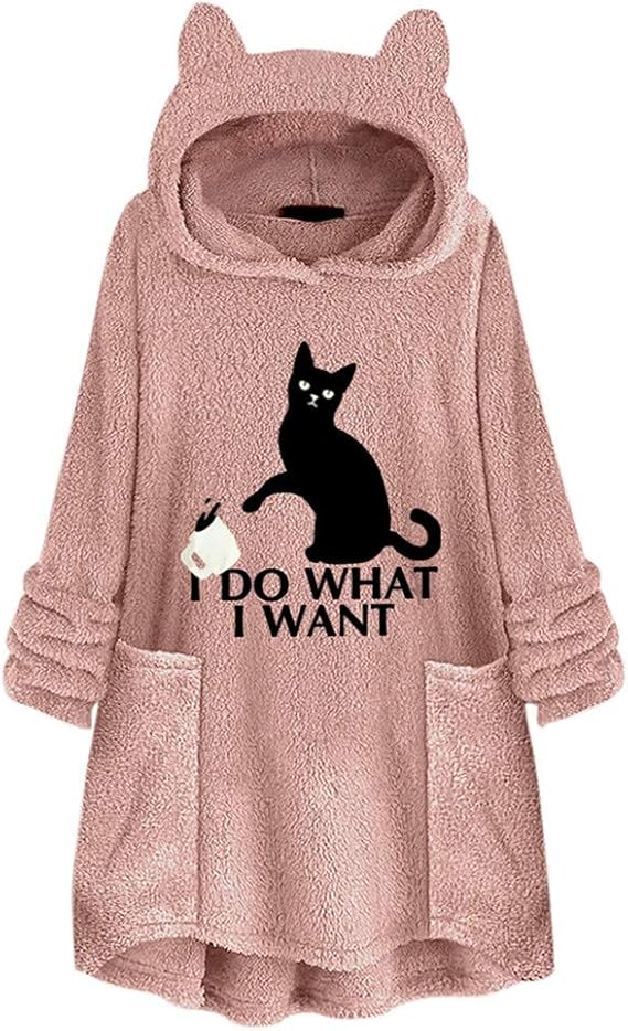 Amazon パーカー レディース 裏起毛 Caixiaofei スウェット フード付き トップス 長袖 トップス トレーナー 秋冬 安い プルオーバー おおきい スウェットシャツ コート カジュアル 体型カバー 秋服 韓国 オーバーサイズ スポーツ コットン 秋 冬 トレーナー パーカー