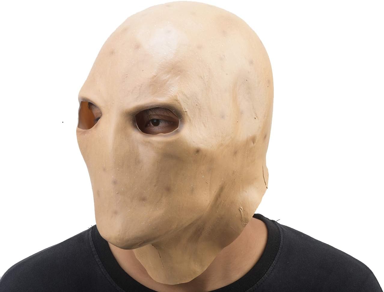 Amazon Com Party Story Slender Man Ghost Adult Scary Mask Halloween Cosplay Costume Full Face Mask Toys Games