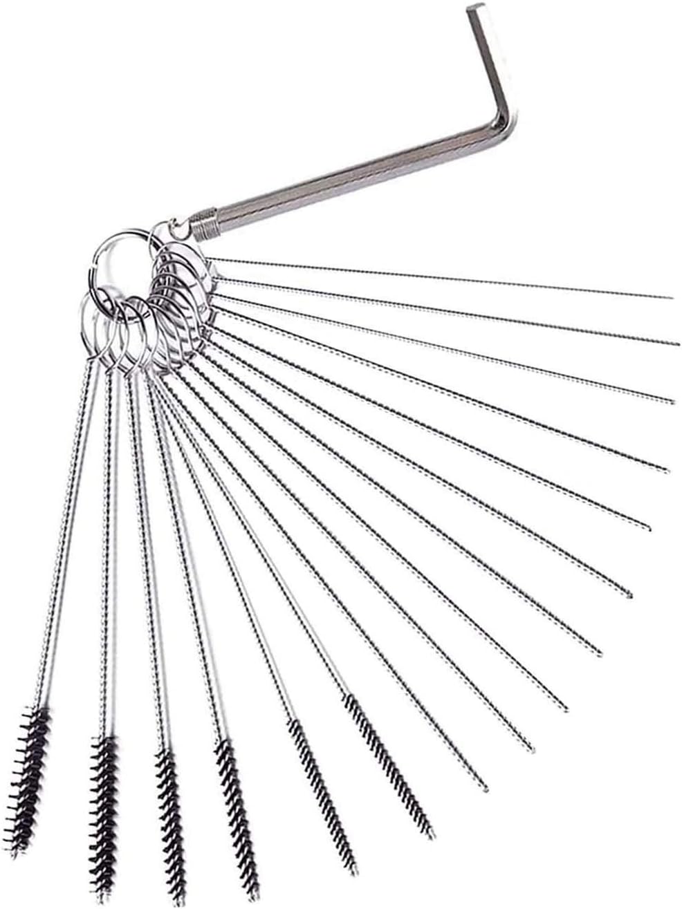 Domejo Carburetor Carbon Ejector Cleaning Kit 18 Cleaning Needles with 12 Brushes and 2 Throttle Wrenches 4 inch Nylon Tube Brush: Garden & Outdoor