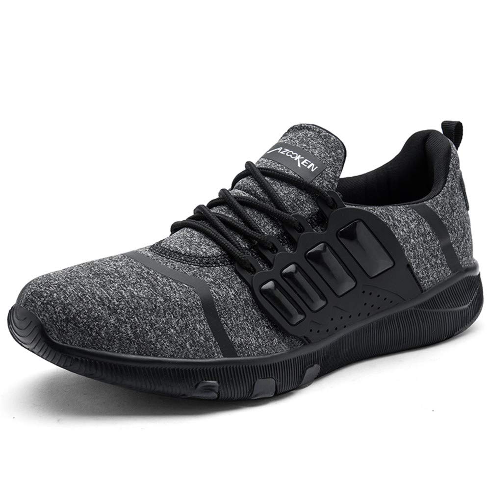 AZOOKEN Herren Damen Laufschuhe Atmungsaktiv Sportschuhe Sneaker Running Walkingschuhe Shoes (6918-black43)