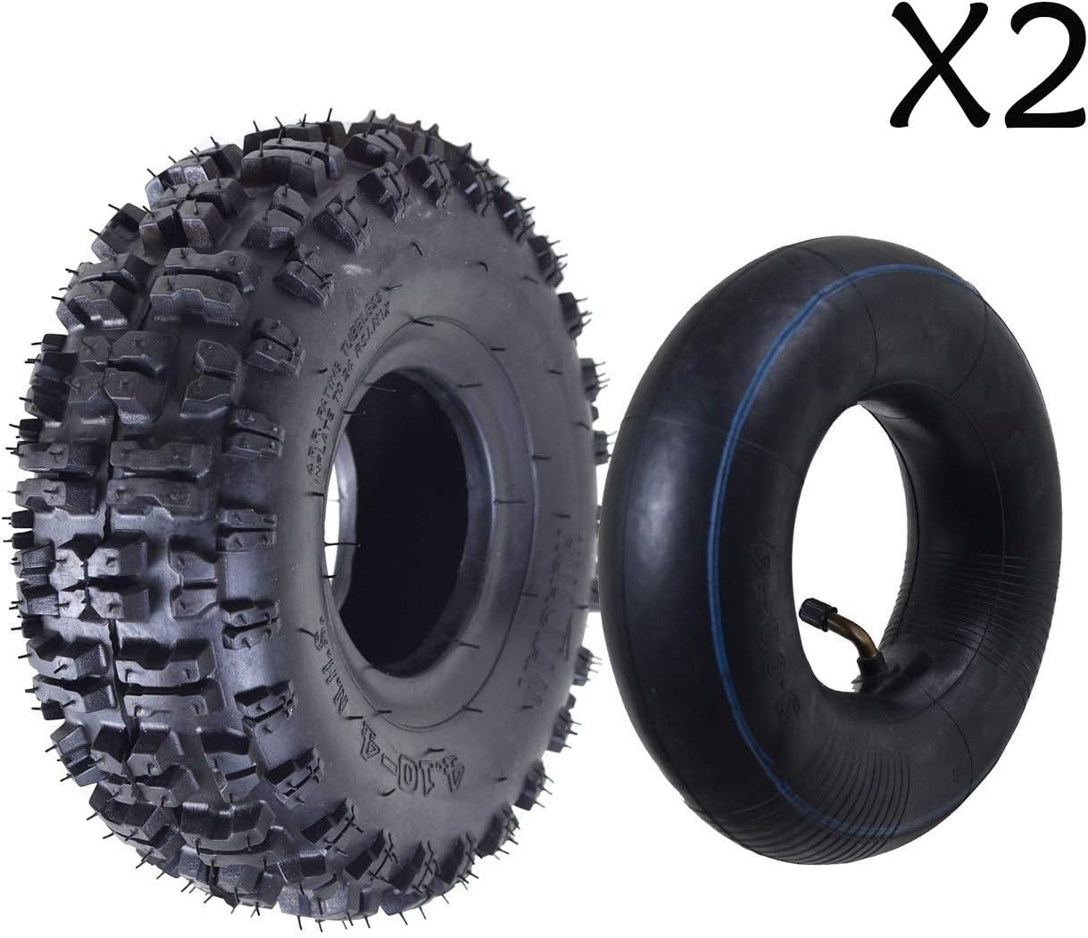ZXTDR 2PCS 4.10x3.504" Off Road Tire and Inner Tube for