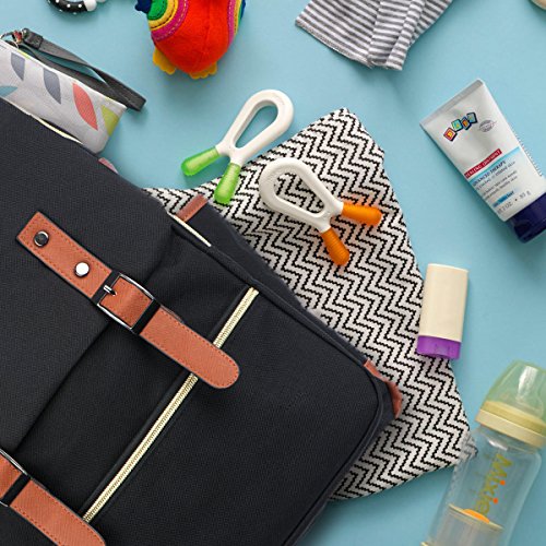 Diaper Bag Backpack with Modern Unisex Design includes Change Pad and Thermal Bottle Holder By Nora's Nursery - Thumbnail 3