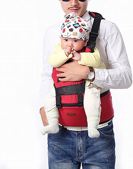 Happy Cherry 2 En 1 Porte Bebe Dorsal Ventral Avec Banc Single Epaule Pour Enfant Nouveau Ne Transporteur Echarpe De Portage Coton Rouge Amazon Fr Bebes Puericulture