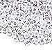 Outus 800 Pieces White Cube Beads with Black Alphabet Letters, Acrylic Plastic