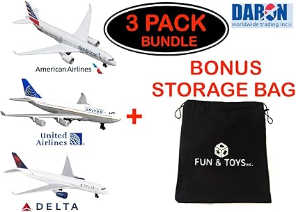 united airlines toy plane set