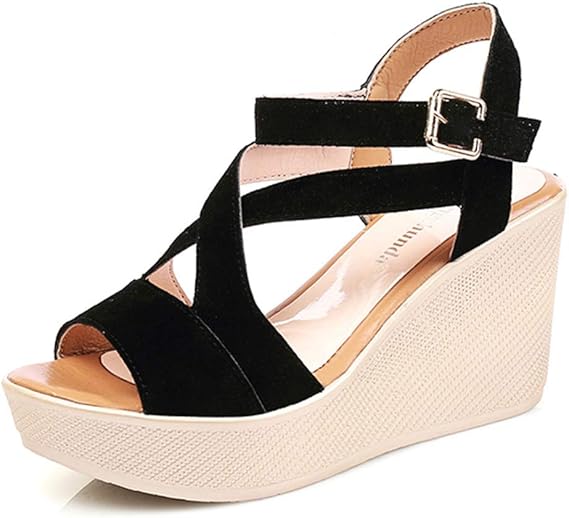 Amazon サンダル レディース 厚底 ウェッジソール バックル クロスベルト 無地 ハイヒール ローマの靴 ミュールサンダル 厚底サンダル スリッパ ファッションサンダル ビーチサンダル 夏 美脚 おしゃれ 歩きやすい オフィス かわいい ファッション コート ジャケット