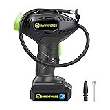 Digital Inflator, 18V HAWKFORCE Portable Air Compressor - Digital Pressure Gauge