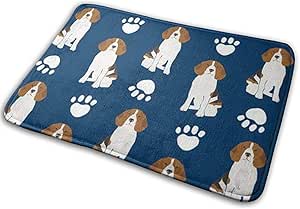 Gaby-Shop Beagles Paw - Alfombra de baño Absorbente con Estampado Azul
