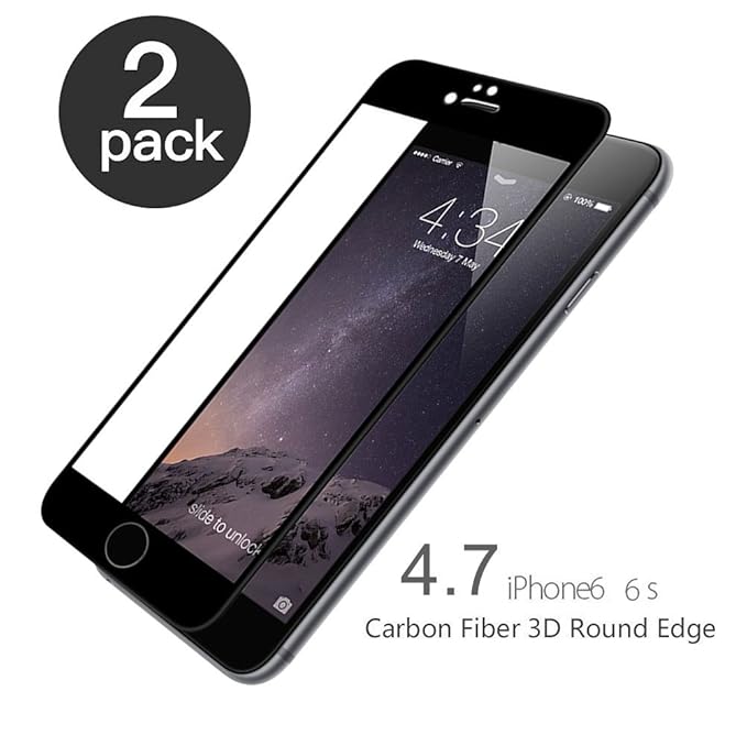 aiMaKE Panzerglas Schutzfolie kompatibel mit iPhone 6/6S, 2 Stück schutzfolie panzerglas 3D-Ebene Ultra-klar 9H Härte 4.7 Zol