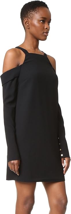 tibi cold shoulder dress