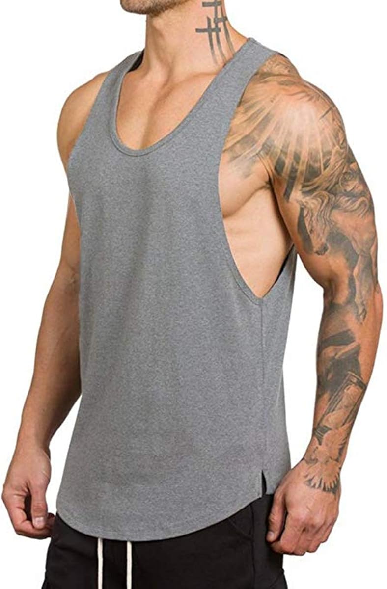 Muscle Killer 3 Pack Men's Muscle Gym Workout Stringer Tank Tops Bodybuilding Fitness T-Shirts: Clothing