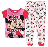 Disney Minnie And Mickey Mouse Little Girls' Cotton Pajama Set