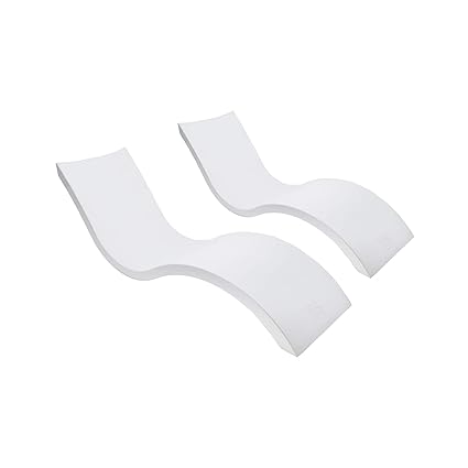 Ledge Lounger Signature In Pool Chaise For 0 9 Inch Water Depths Set Of 2 White