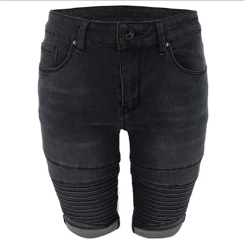 high waisted knee length shorts women's