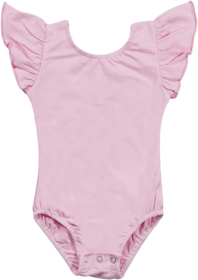 white flutter sleeve onesie