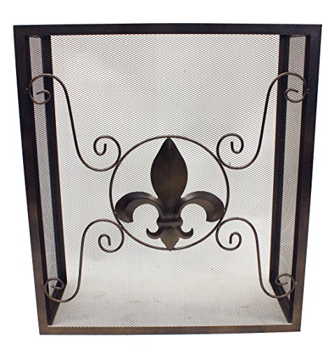 Leigh Country TX 76200 Fleur-De-Lis Fireplace Screen