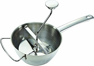 Leifheit Passiermühle Ø 20 cm ProLine-Serie inkl. 3 Einsätzen, aus hochwertigem Edelstahl zum Passieren von Obst, Gemüse, Babynahrung, Suppen, spülmaschinengeeignet, Passiersieb, Kartoffelpresse