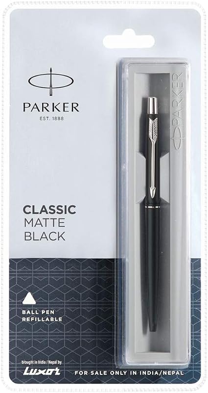 Parker Classic Kugelschreiber – Matt Schwarz Mit Goldakzent & Blauer Mine
