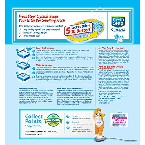 Fresh Step Crystals, Premium Cat Litter, Scented, 4 Pounds All Cat Things