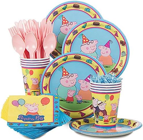 Limited SET >>> Peppa Pig Standard Kit Serves 8 - Party Supplies +++ Enjoy your Party