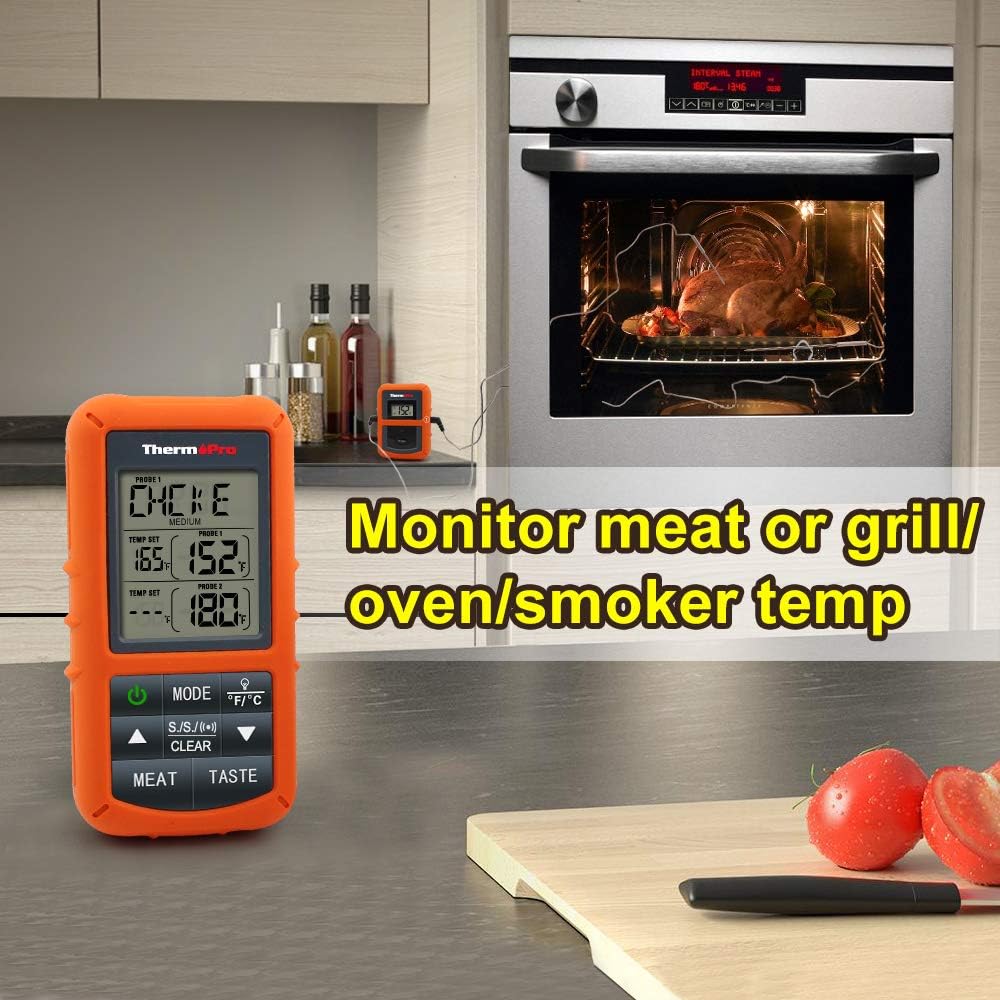 ThermoPro TP20 Wireless Remote Digital Cooking Food Meat Thermometer with Dual Probe for Smoker Grill BBQ Thermometer: Kitchen & Dining
