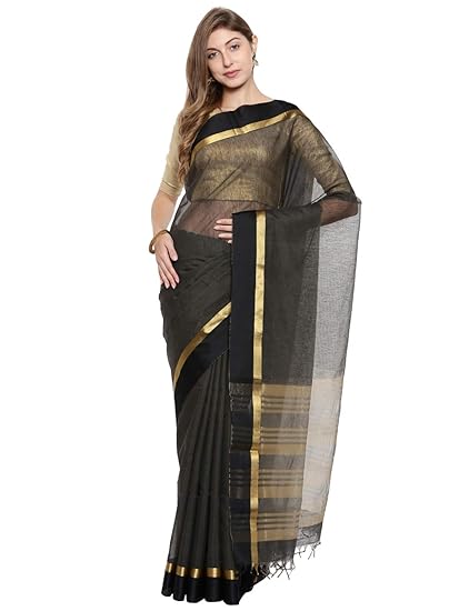 Womens Silk Cotton Saree With Blouse Piece (CCOPSC9117_Grey)