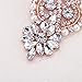 Crystal Applique Small Size with Rhinestones in Rose Gold for Wedding Dress Decoration or Headpieces Garters