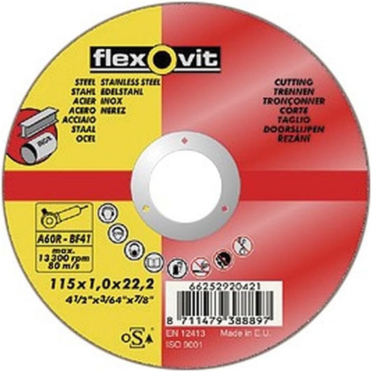 Flexovit Ultra Thin Stainless Steel Cutting Disc 115mm Bore Size: 22.23mm