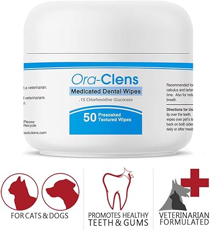 Ora Clens Dentaire Lingettes Pour Chiens Et Chats